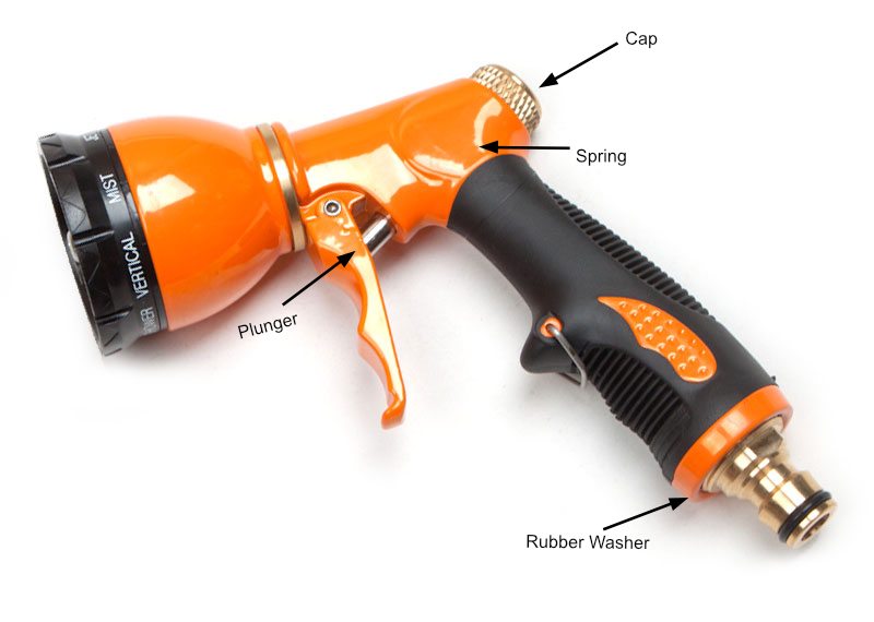 Hose Nozzle - 8 Pattern Spray - Spares