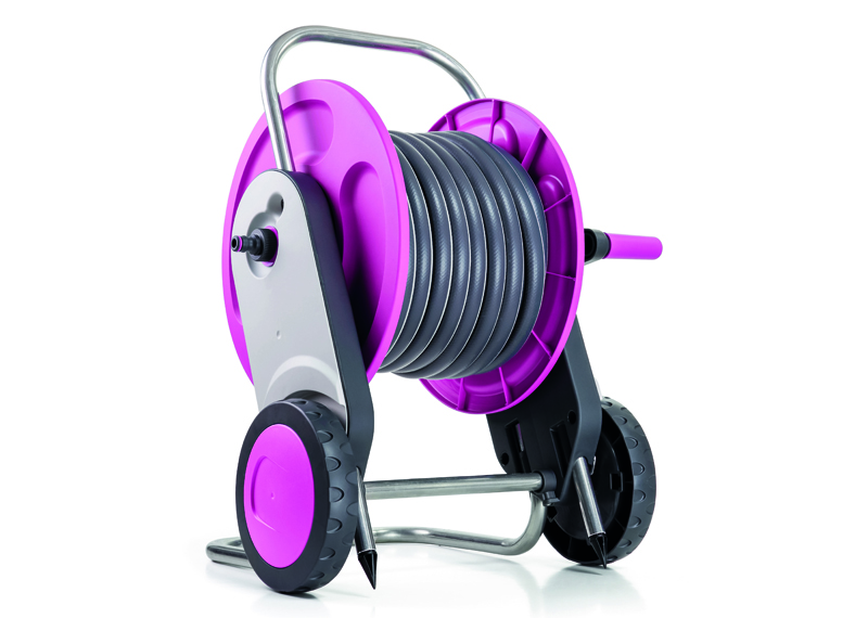 Hose Reel with Trolley - Pink